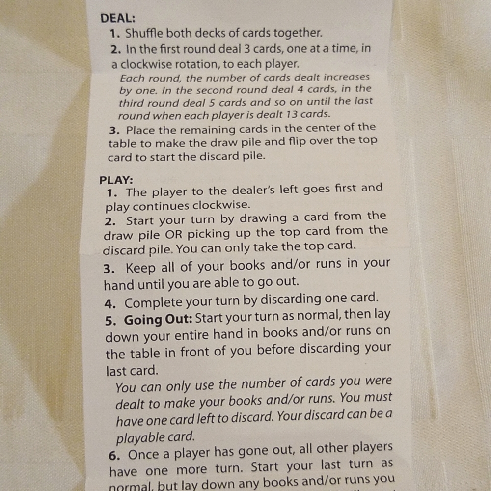 NWT Five Crowns Rummy-Style Card Game - Picture 5 of 6